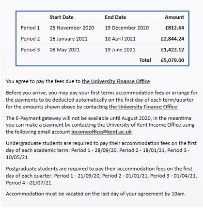 Tuition and accommodation fee payments – key dates and .